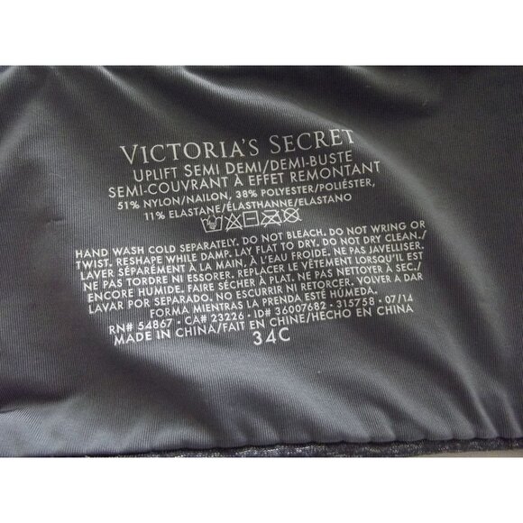 Victoria's Secret Bra34C Uplift Semi Demi Underwire Blue Heather multi-way strap - Picture 5 of 8